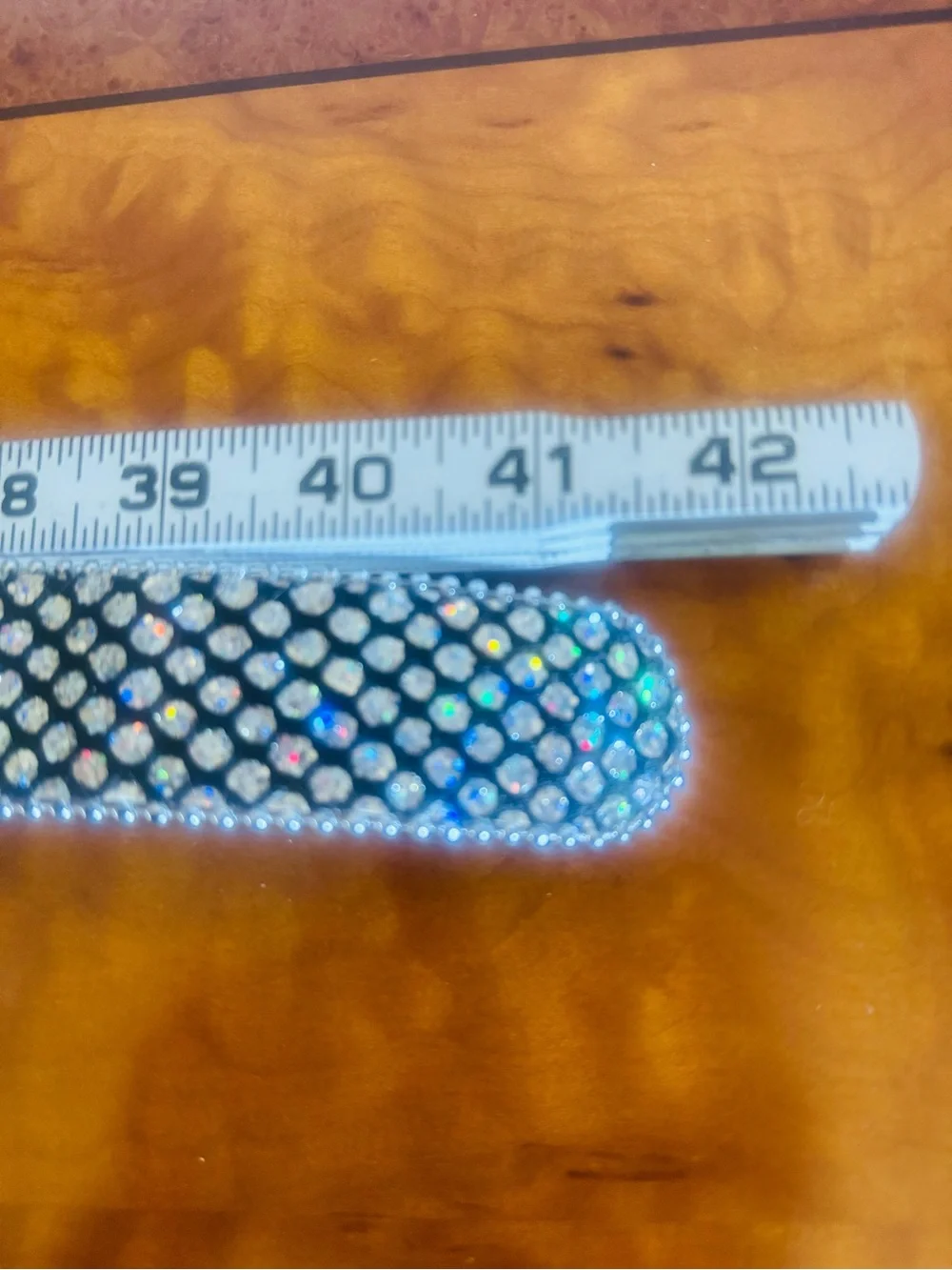 Authentic Vintage 90s Glitter Belt w/ Ornate Silver Buckle